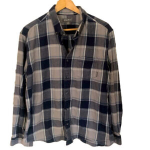 EDDIE Bauer Men’s Cozy Plaid Flannel Button Down Shirt Large